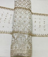 Tissus fantaisie en viscose pure broderie tissus lahenga pour travaux lourds