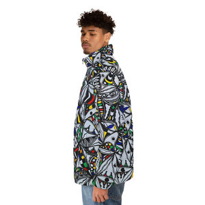 Orisun da uomo x taglie AOP piumino impermeabile con cerniera Trench con colletto con cappuccio con motivo decorativo cappotto in Spandex da Golf ODM - Product Image 5