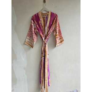 Kimono de Seda con Estampado Tie-Dye, Estilo Boho, con Bolsillos, para Bodas - Product Image 2