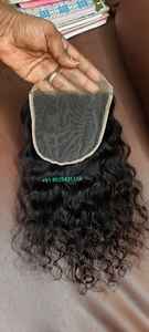 วิกผมคนอินเดียแบบไม่ผ่านกระบวนการผมต่อปิดลูกไม้ความละเอียดสูง6x6นิ้วสีธรรมชาติ - Product Image 3