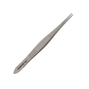 Pinzas de Iris de Acero Inoxidable, Instrumentos Quirúrgicos Manuales de Alta Calidad con Certificación CE, Rectas, 0.9mm, 1x2 Dientes, 10.5cm de Longitud Total - Product Image 4