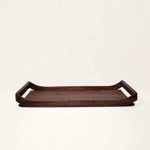 Bandeja de madera para servir alimentos y bebidas, organizar artículos, exhibición de la tienda y uso en la cocina, característica decorativa - Product Image 4