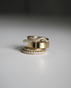 0,27 TC corte redondo Moissanite Curvy banda de boda en oro sólido de 14K estilo Vintage Pave anillo a juego Regalo De vacaciones joyería apilable - Product Image 6