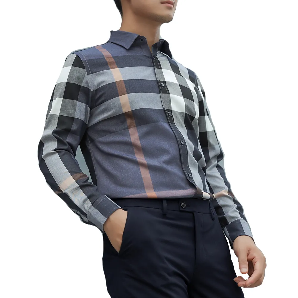 Plus size men design shirt men clothes button up office shirt men custom dress formal shirt for export in bulk
