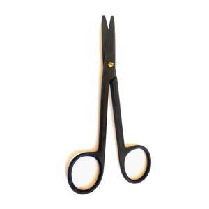 Ciseaux chirurgicaux allemands en acier inoxydable Ciseaux Metzenbaum à lame droite et tranchante de couleur noire pour usage hospitalier - Product Image 4