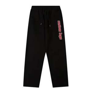 Pantalon de jogging d'extérieur avec logo personnalisé pour hommes Pantalon évasé en toile avec cordon de serrage élastique Pantalon de survêtement personnalisé à la mode avec design patchwork - Product Image 2