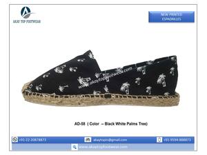 2023 Handmade Black Print Jute and Canvas Slip Flat Alpargatas Espadrilles <b>Light</b> <b>Weight</b> <b>Soft</b> Summer Autumn Winter Wedding <b>Shoes</b> - Product Image 6