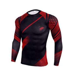 Sublimación de peso pesado Hombres Rash Guard Logotipo personalizado Ropa de artes marciales Entrenamiento Rash Guard Grappling Jiu Jitsu BJJ Rashguard - Product Image 5