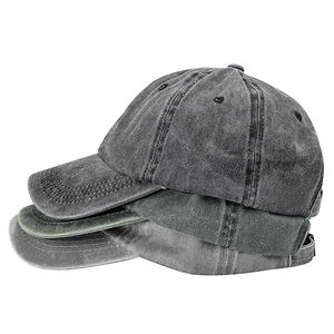 Casquette de baseball ajustable unisexe vintage 100% coton vente en gros chapeau de papa vieilli blanc aspect lavé imperméable boucle en métal formelle - Product Image 1