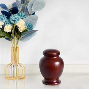 Elegant Handcrafted Oval Wood Cremation Urn <b>for</b> Adults up to 200 Lbs Vase Urn <b>for</b> <b>Ashes</b> <b>for</b> Pet <b>Caskets</b> & Urns - Product Image 5