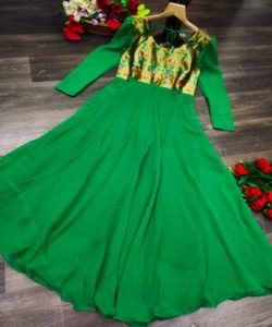 Atractivo algodón oro Zari estampado trabajo listo para usar vestido Festival desgaste precio al por mayor prenda étnica - Product Image 4