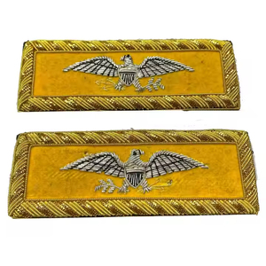 Planches d'épaule pour la broderie uniforme personnalisée de qualité supérieure épaulettes en gros planche d'épaule brodées à la main - Product Image 5