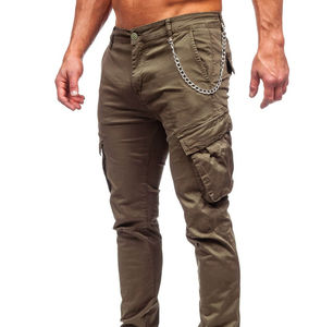 Pantalones Cargo de Estilo Urbano para Hombre, Cintura Media, Antiarrugas, Ecológicos, de Poliéster/Algodón, Ropa Urbana para Hombre - Product Image 1