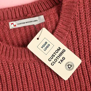 Customized Woven Labels Organic Cotton with Custom Brand Logo Size and Color Customized Clothing Garment Labels