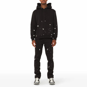 Chándal Deportivo Ligero para Hombre, Corte Regular, Pierna Recta Acampanada, Estilo Urbano, Color Sólido, Invierno, Personalizable con Logotipo, al por Mayor, Económico - Product Image 1