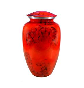 Urna de cremación de latón Vintage de 10,5 pulgadas, recuerdo de aluminio impreso para cenizas humanas, suministros funerarios elegantes - Product Image 6