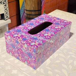 Perle indienne faite à la main + boîte à mouchoirs en acrylique avec couleur et logo personnalisables pour une utilisation au restaurant à la maison - Product Image 3