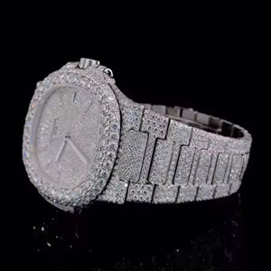 นาฬิกากลไกเพชร VVS Moissanite สุดหรูสำหรับผู้ชายนาฬิกาสุดหรูสไตล์ฮิปฮอป - Product Image 2