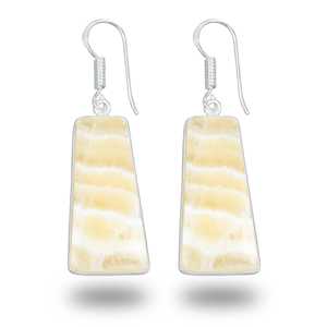 Boucles d'oreilles en aragonite jaune, design unique, sertissage classique, cluster solide, cadeau de mariage, nouvelle arrivée 2026, boucles d'oreilles pour femmes - Product Image 4