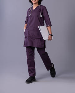 Tenues médicales personnalisées unisexes d'été en jean, combinaisons et pantalons de jogging d'hôpital, en spandex respirant et confortable - Product Image 3