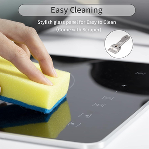 Thiết bị nhà bếp 2 khu điện đôi gốm HOB với khung thép không gỉ - Product Image 3