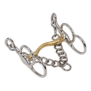 Bocado de Mariposa de Acero Inoxidable de Primera Calidad para Montar a Caballo con Cadena, Equipo de Control Ecuestre - Product Image 4