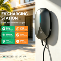 Chargeur EV de qualité commerciale 7 kW Type 2 32A 220V Monophasé IP66 OCPP RFID App Câble 5 m Garantie 18 mois Certifié CE FCC