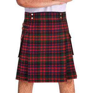 Kilt utilitaire en tartan traditionnel des Highlands Kilts taille personnalisée pour hommes Kilts en tartan écossais meilleure qualité prix de gros - Product Image 4