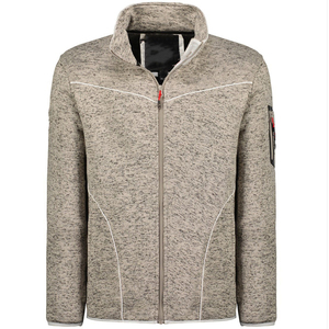 Chaqueta de lana con capucha para hombre con logotipo frontal impermeable y transpirable tela de lana polar suave al tacto chaqueta de trabajo de invierno al aire libre - Product Image 6