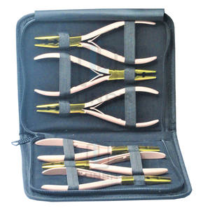 <b>Light</b> Pink & Gold <b>Plasma</b> Coloring Hair Extension Pliers Kit With Providing Free Custom Brand Labelling - Product Image 1