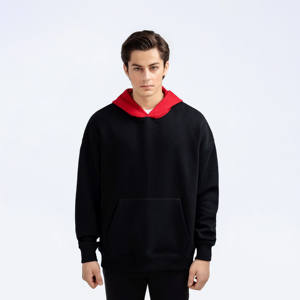 Jersey de lana de algodón 100% de gran tamaño para hombre, Sudadera con capucha en blanco, sudaderas y sudaderas de moda de estilo callejero para invierno - Product Image 6