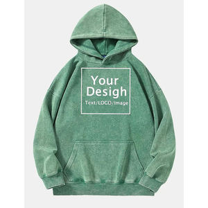 Sudadera con capucha de gran tamaño para hombre Vintage algodón Casual con capucha moda holgada sudaderas básicas moda pulóver Streetwear sudadera sudaderas con capucha - Product Image 1