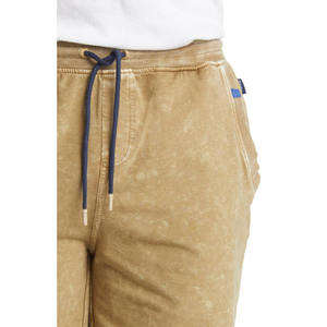 Short de survêtement en éponge française 100% coton personnalisé pour hommes haut design bord d'été ourlet brut pantalon lavé à l'acide solide - Product Image 5