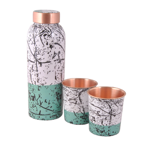 Norme de fabrication de bouteille d'eau en cuivre de style classique rond de vente chaude avec des prix compétitifs de conception imprimée - Product Image 1