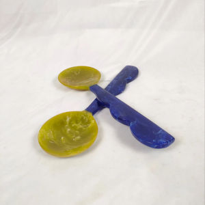 Ensemble de couverts à salade en résine écologique de haute qualité, fabriqué à la main en Inde, artisanat, modèle RSD, en vente en gros - Product Image 1