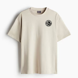 Haute qualité surdimensionné grande taille plaine hommes t-shirt 100% coton unisexe 240 Gsm t-shirt en gros concepteur hommes coupe ample T-Shirts - Product Image 3