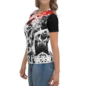 Meilleure vente en gros Prix Custom Made Women Tee Shirt à bas prix T-shirts à manches courtes imprimés par sublimation Respirant - Product Image 3