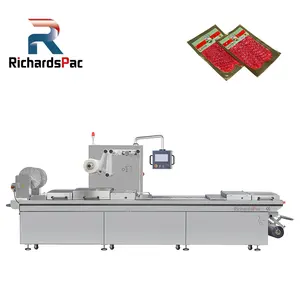 Flow Pack Machine Thermoforming Vacuum Packaging MAP Machine For Food Cheese Sausage Durian