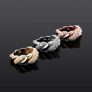 Design de luxe Moissanite diamant glacé bague de mariage Hip Hop 14k or massif Original homme anneaux pour cadeaux - Product Image 1