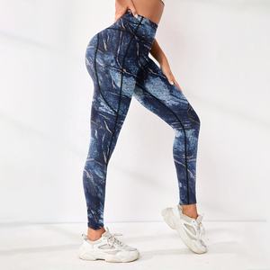 Leggings de Yoga Transpirables Personalizables para Mujer, Cintura Alta, Ajuste Delgado, Elásticos, para Entrenamiento, Gimnasio, Fitness, Leggings Deportivos Sin Costuras - Product Image 1