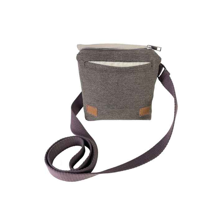Canvas Woven Messenger Bag Printed Shoulder Type Crossbody Bag Water Repellent 5 Compartments 18x18cm Borsa