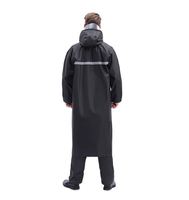 Ventes en gros de manteaux de pluie noirs de haute qualité, personnalisés, imperméables, pour la randonnée, longs, vestes d'extérieur, OEM