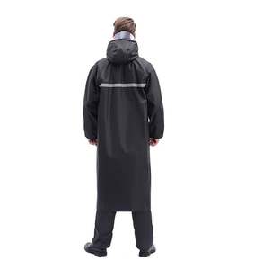 Impermeable Negro al por Mayor, Chaqueta Larga Impermeable de Alta Calidad con Estampado Personalizado, Chaquetas para Exteriores OEM - Product Image 3