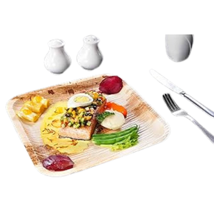 Assiettes carrées jetables Areca de 10 "9" 8 "7" 6 "5" 4 "pour les événements de Noël, les anniversaires et les bars de voyage. - Product Image 6