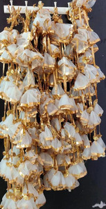 Indian Decorative <b>Net</b> Gota String Garland Trending Haldi Mehendi Sangeet Wall Hanging for Wedding Decorations - Product Image 2