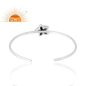 Última venta plata esterlina 925 copo de nieve Natural obsidiana piedra preciosa anillo que se puede abrir joyería personalizada para mujeres regalo para ella - Product Image 2