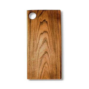 Planche à découper en bois de style moderne avec poignée suspendue Article de gros Produit de cuisine en bois naturel Forme ronde en bois écologique - Product Image 4