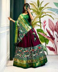 Lehenga choli อินเดียผ้าไหมทัสซาร์ - Product Image 1