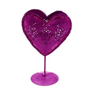 Home Decorative Antique Purple Color Heart Shaped T Light Iron Holder Modern Design Candle <b>Stand</b> for Wedding Decor Handmade - Product Image 1