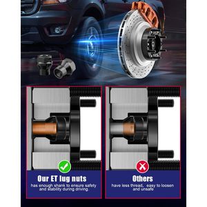Entretoises de roue en alliage d'aluminium centrées sur le moyeu 6x5.5, 1.25 pouces (20mm), idéales pour Tacoma/GX460/GX470, avec motif de boulons M12x1.5 - Product Image 3